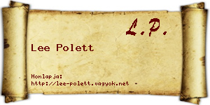 Lee Polett névjegykártya